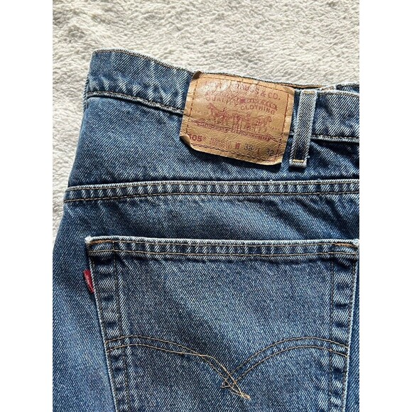Vintage 90s Levis 505 Jeans Mens Regular Fit Straight Leg Medium Wash Size 38x32 - Picture 2 of 9